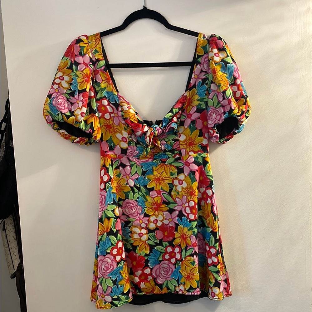 For Love And Lemons Floral Mini Dress